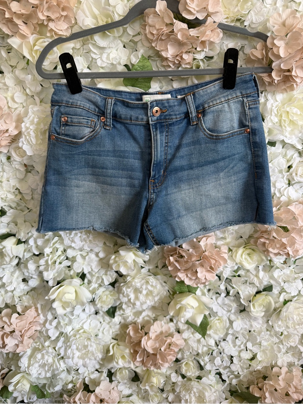 Women's Light Blue Denim Cutoff Shorts